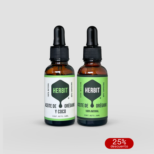 Kit 2 Aceites de coco y oliva con orégano