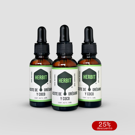 Kit 3 Aceites de coco con orégano
