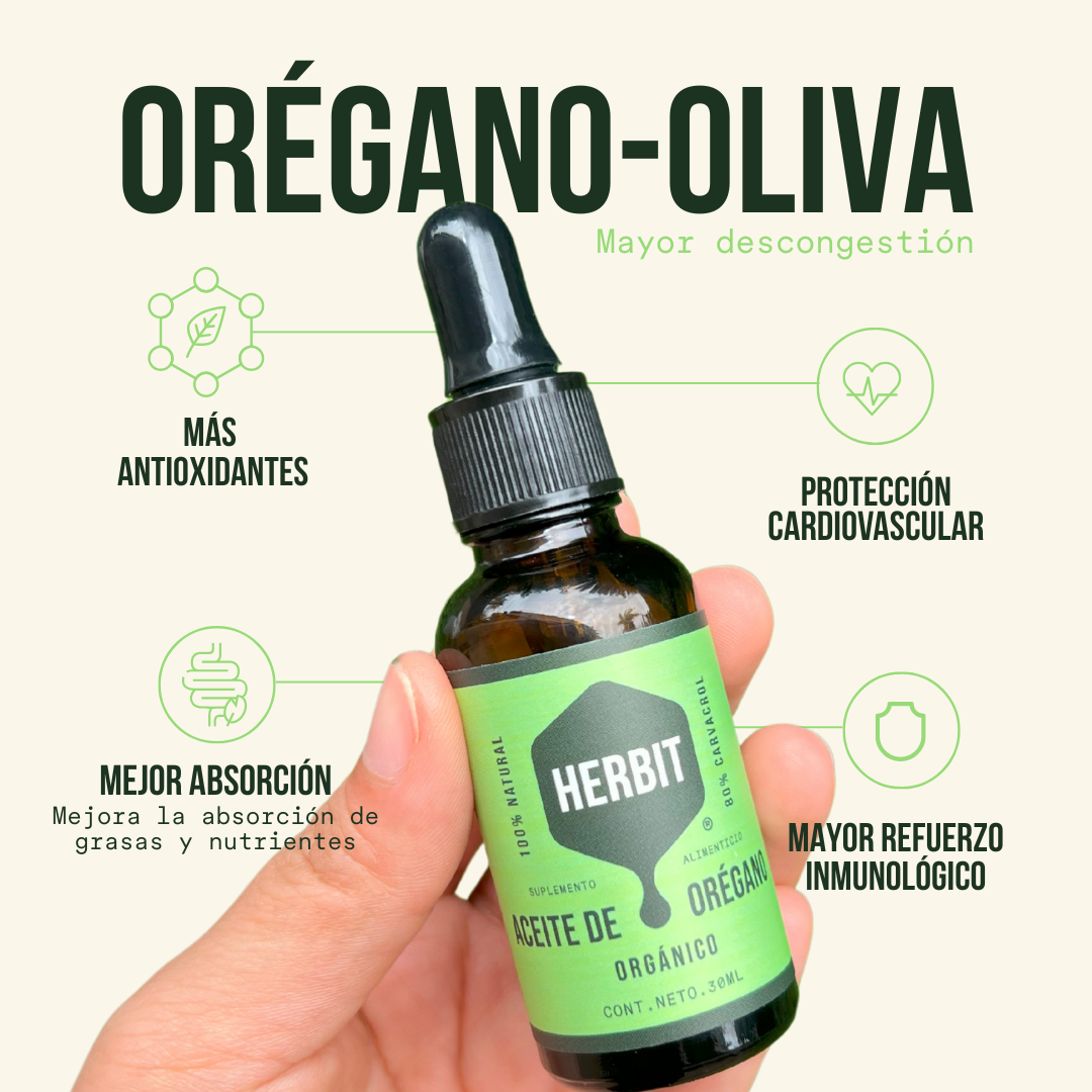 Aceite de coco con orégano