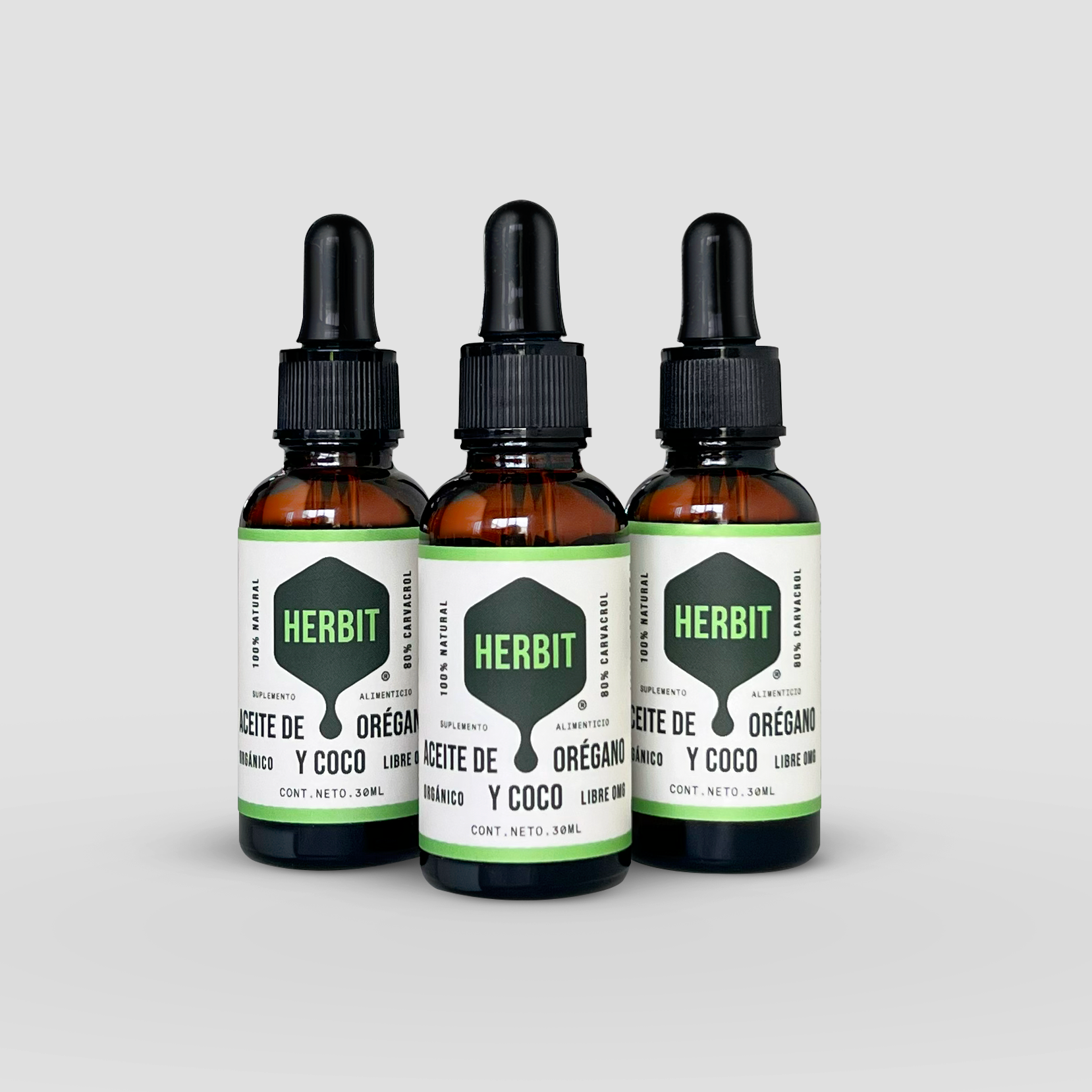 Kit 3 Aceites de coco con orégano