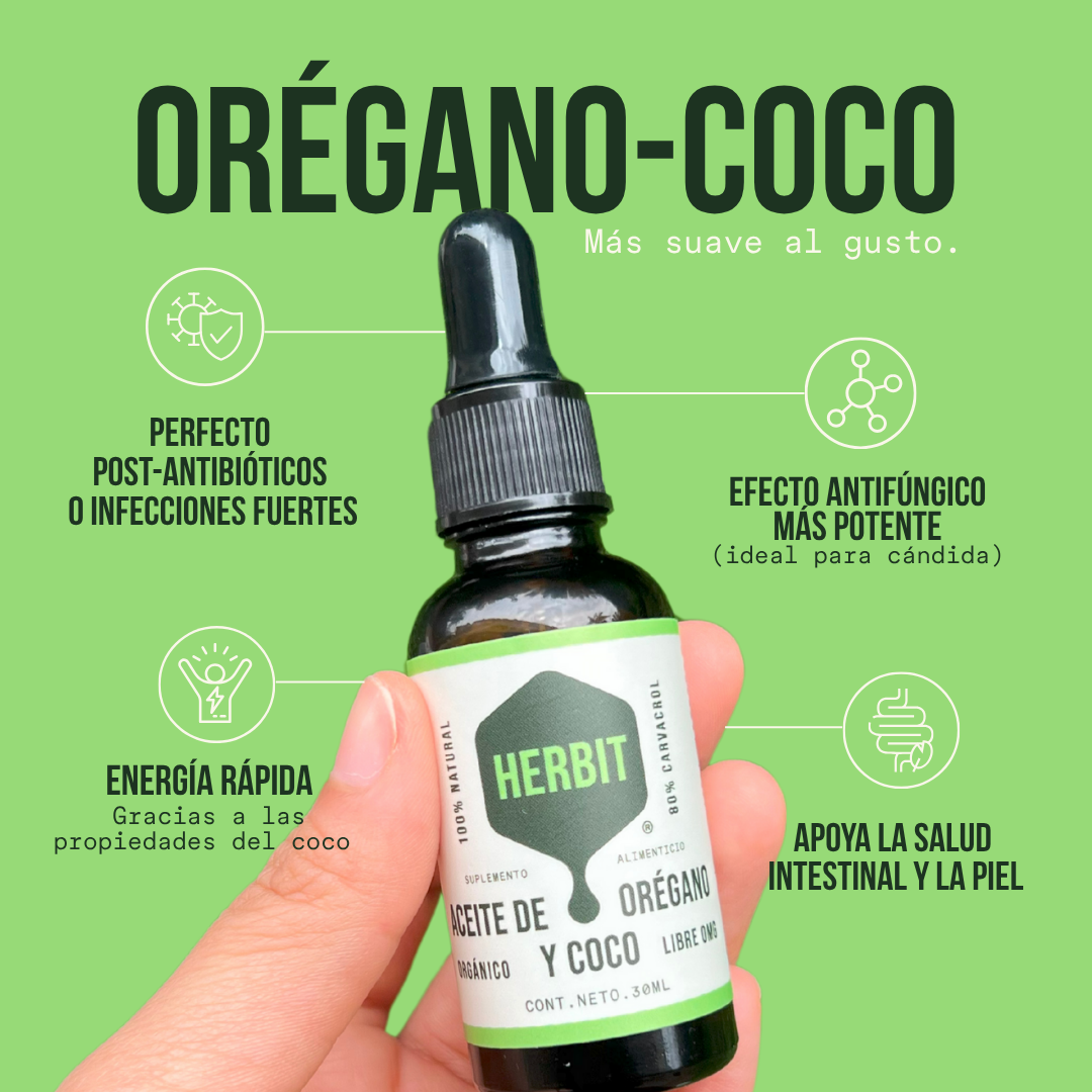 Kit 2 Aceites de coco y oliva con orégano